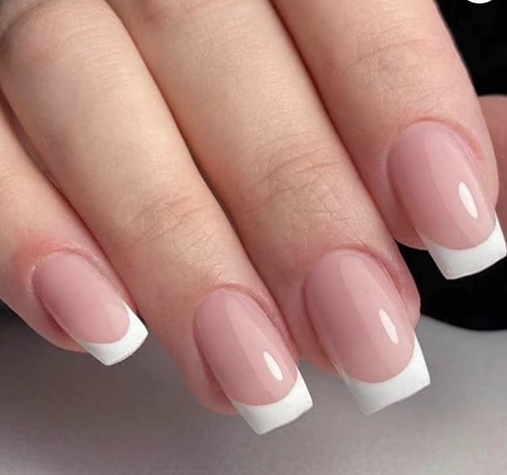 pink and white acrylic