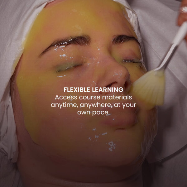 woman getting a face mask applied to her face