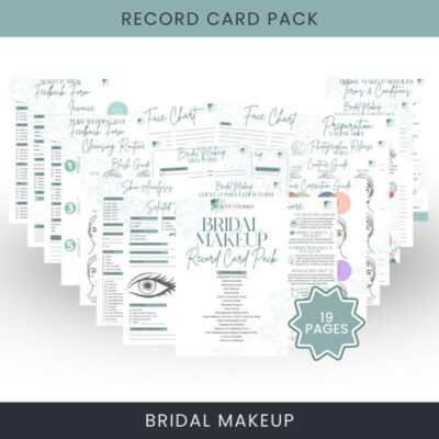 Bridal Make-Up Record Card Pack Bridal Make-Up Record Card Pack