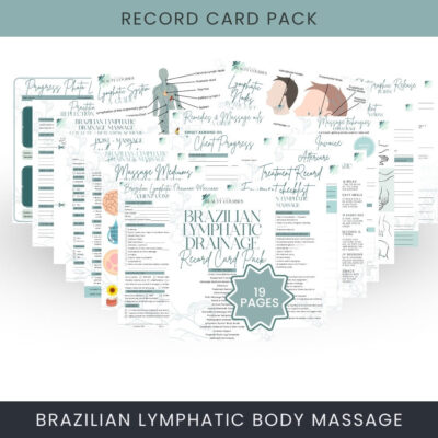 Brazilian Lymphatic Drainage Body Massage Record Card Pack Brazilian Lymphatic Drainage Body Massage Record Card Pack