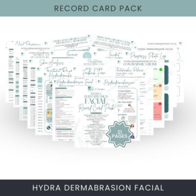 Hydra Dermabrasion Facial Record Card Pack Hydra Dermabrasion Facial Record Card Pack
