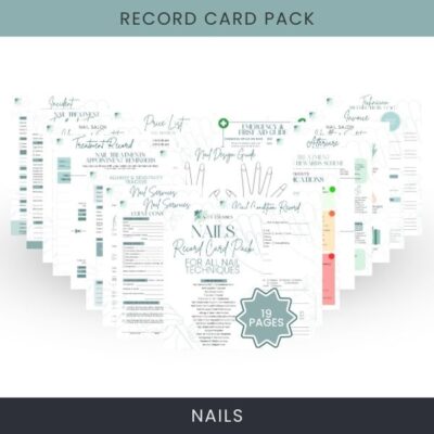 Nail Record Card Pack Nail Record Card Pack