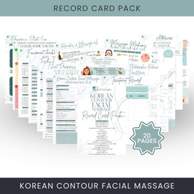 Korean Contour Facial Massage Record Card Pack Korean Contour Facial Massage Record Card Pack