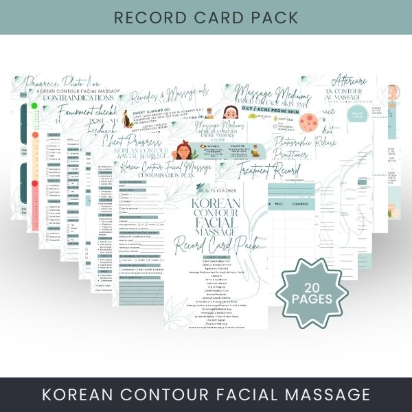 Korean Contour Facial Massage Record Card Pack Korean Contour Facial Massage Record Card Pack