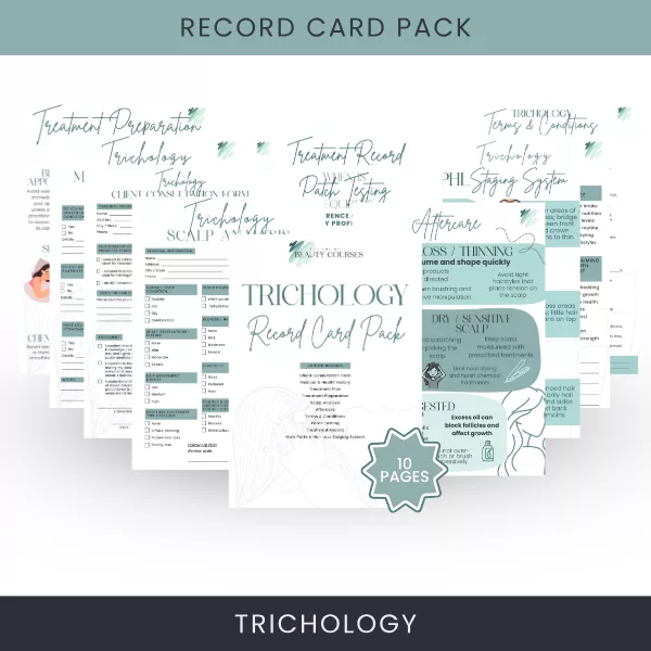 Trichology Record Card Pack