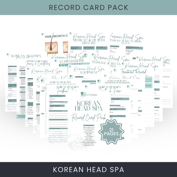 Korean Head Spa Record Card Pack
