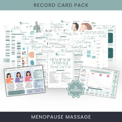 Menopause Massage Record Card Pack Menopause Massage Record Card Pack