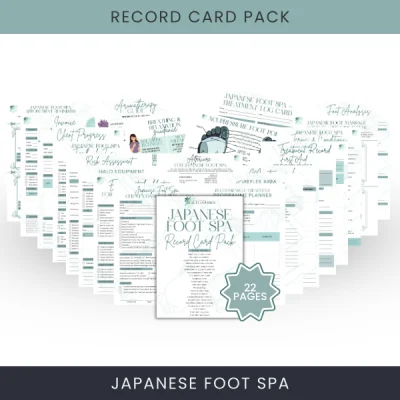 Japanese Foot Spa Record Card Pack Japanese Foot Spa Record Card Pack