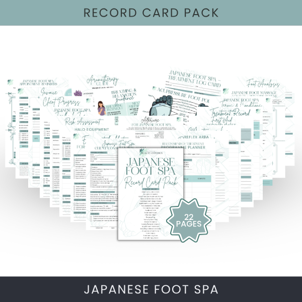 Japanese Foot Spa Record Card Pack Japanese Foot Spa Record Card Pack
